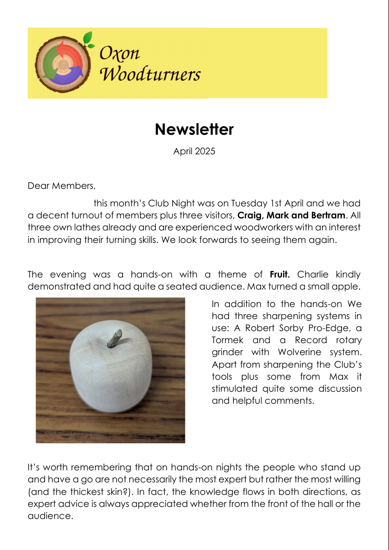 Newsletter April 2025