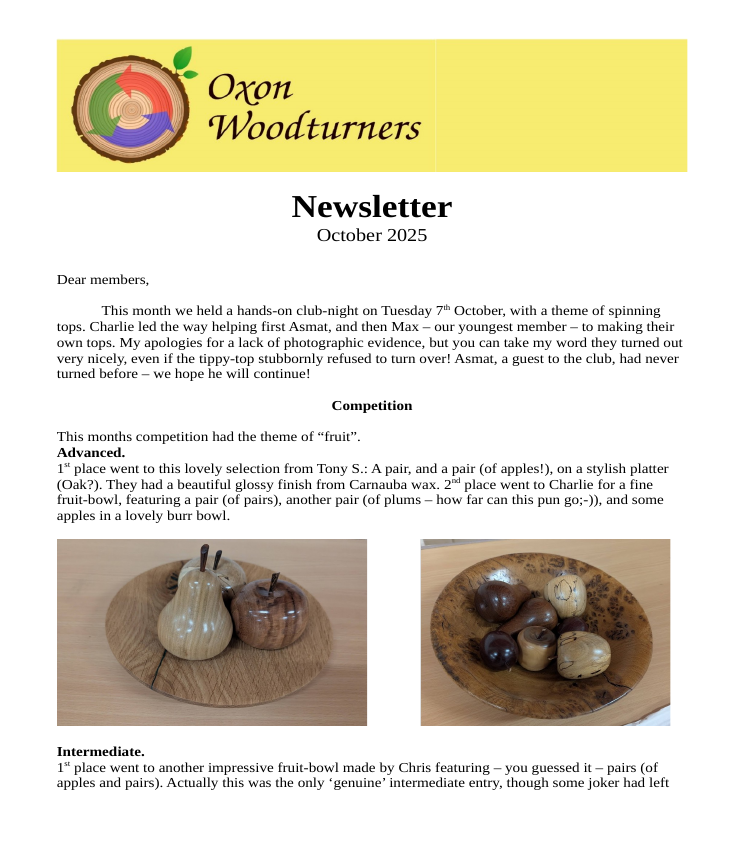 Newsletter October 2025